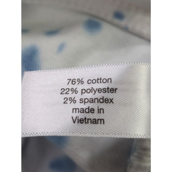 Lane Bryant Size 26 Womens Plus Tie Dye Boyfriend Midi Denim Shorts Blue White - Picture 7 of 8